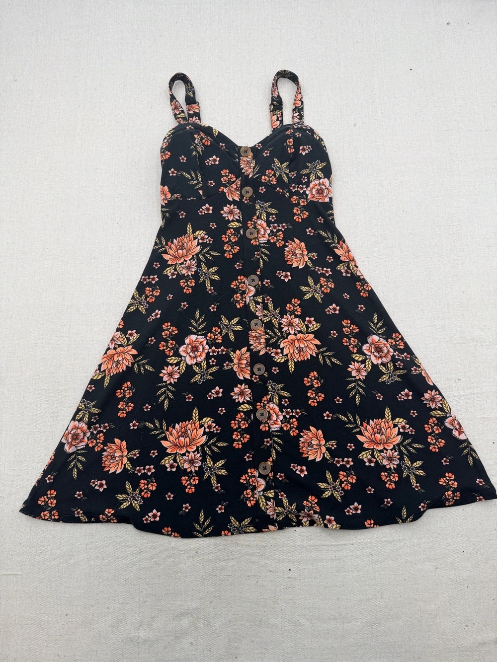 Floral Button Front Sundress